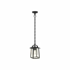 Suspension extérieure Lutec Kelsey Noir, 1 lumière