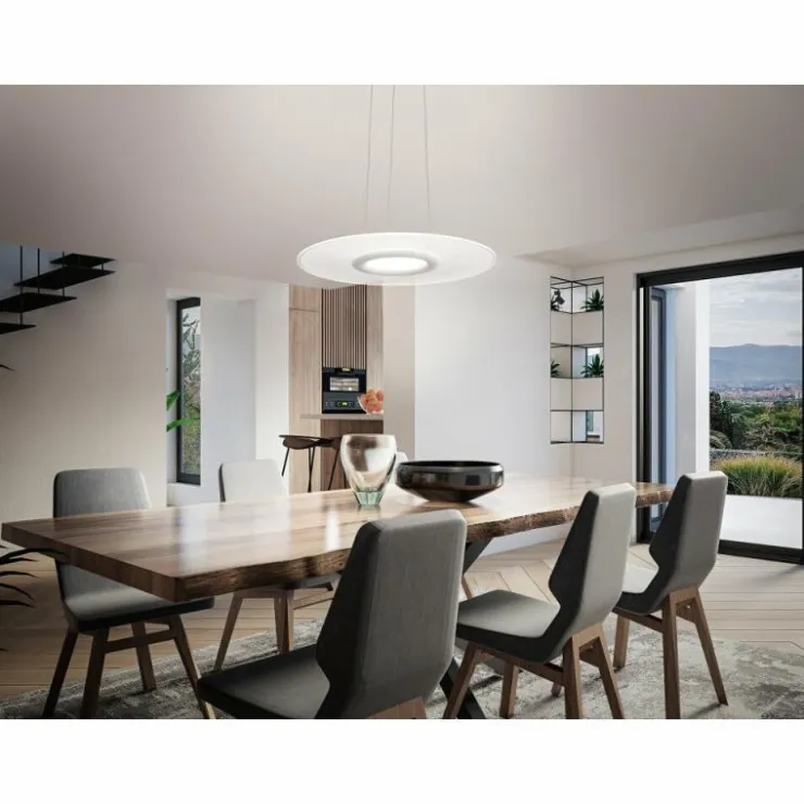 Luminaires Fabas Luce Éclairage Led|Suspension Fabas Luce Angelica LED Blanc, 1 lumière