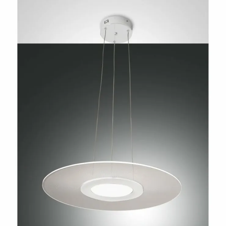 Luminaires Fabas Luce Éclairage Led|Suspension Fabas Luce Angelica LED Blanc, 1 lumière
