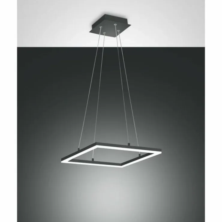 Luminaires Fabas Luce Éclairage Led|Suspension Fabas Luce Bard LED Anthracite, 1 lumière