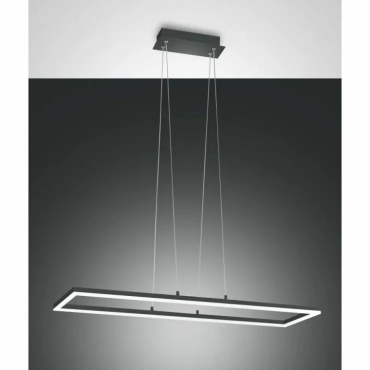 Luminaires Fabas Luce Éclairage Led|Suspension Fabas Luce Bard LED Anthracite, 1 lumière