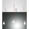 Luminaires Fabas Luce Suspensions|Suspension Fabas Luce Blog Rouge, Blanc, 3 lumières