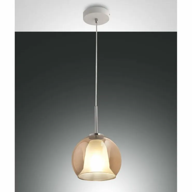 Luminaires Fabas Luce Suspensions|Suspension Fabas Luce Bretagna Blanc, 1 lumière
