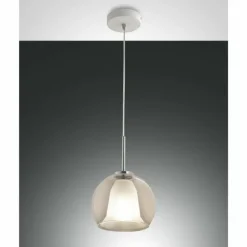 Luminaires Fabas Luce Suspensions|Suspension Fabas Luce Bretagna Blanc, 1 lumière