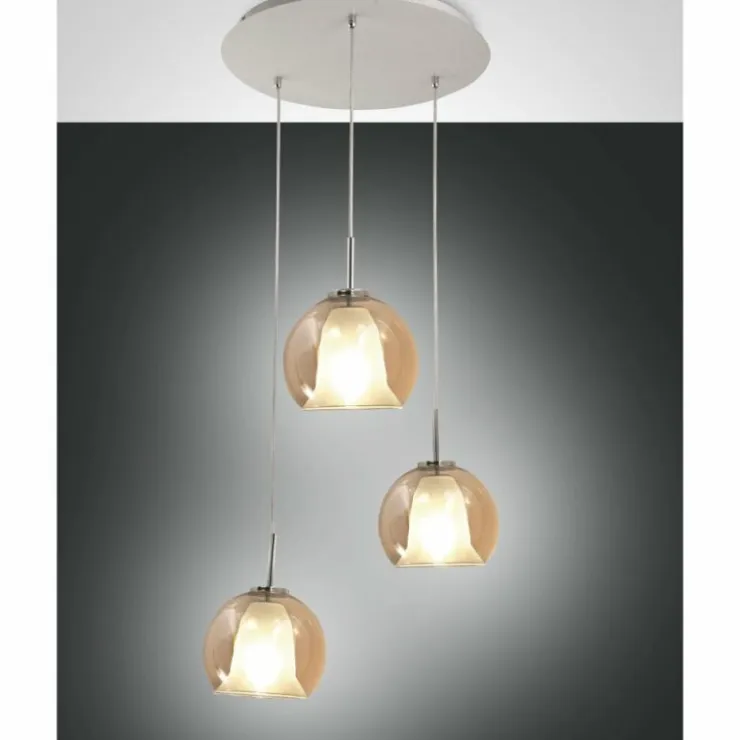 Luminaires Fabas Luce Suspensions|Suspension Fabas Luce Bretagna Blanc, 3 lumières