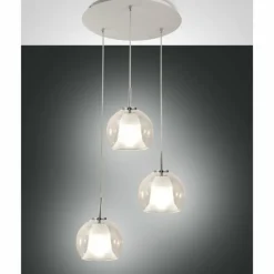 Luminaires Fabas Luce Suspensions|Suspension Fabas Luce Bretagna Blanc, 3 lumières
