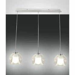 Luminaires Fabas Luce Suspensions|Suspension Fabas Luce Bretagna Blanc, 3 lumières