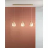 Suspension Fabas Luce Britton Laiton, 3 lumières