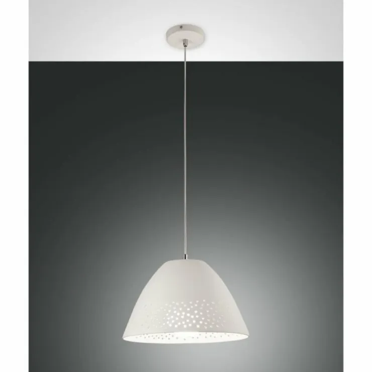 Luminaires Fabas Luce Suspensions|Suspension Fabas Luce Casale Blanc, 1 lumière