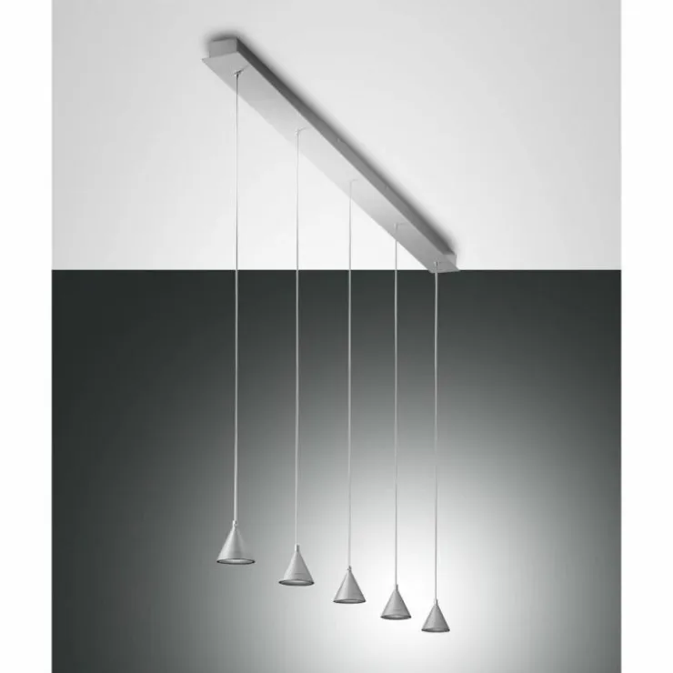 Luminaires Fabas Luce Éclairage Led|Suspension Fabas Luce Delta LED Aluminium, 5 lumières