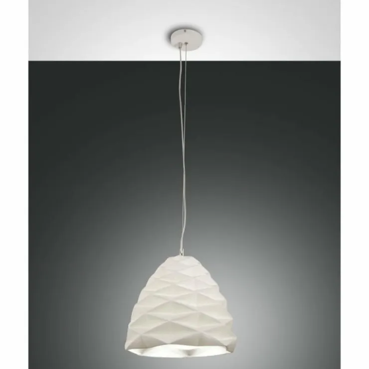 Luminaires Fabas Luce Suspensions|Suspension Fabas Luce Duchessa Blanc, 1 lumière