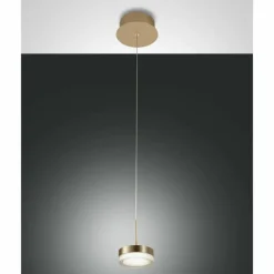 Suspension Fabas Luce Dunk LED Laiton, 1 lumière