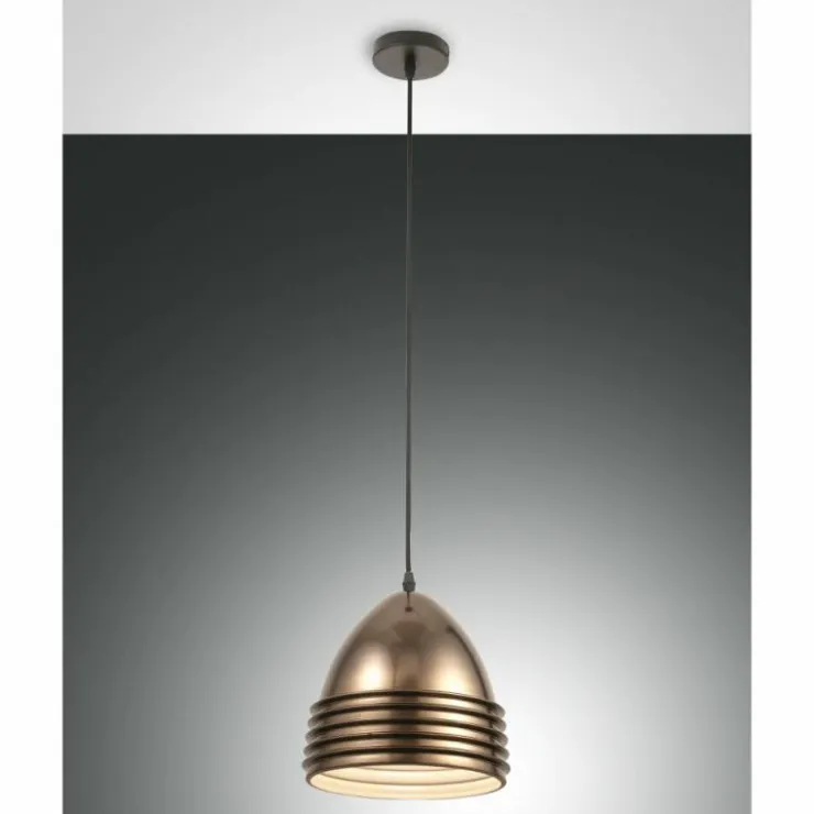 Luminaires Fabas Luce Suspensions|Suspension Fabas Luce Gavia Noir, 1 lumière