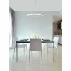 Luminaires Fabas Luce Suspensions|Suspension Fabas Luce Giotto LED Blanc, 1 lumière