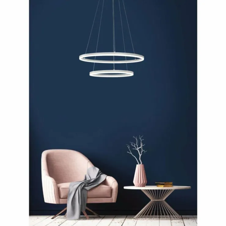 Luminaires Fabas Luce Suspensions|Suspension Fabas Luce Giotto LED Blanc, 1 lumière