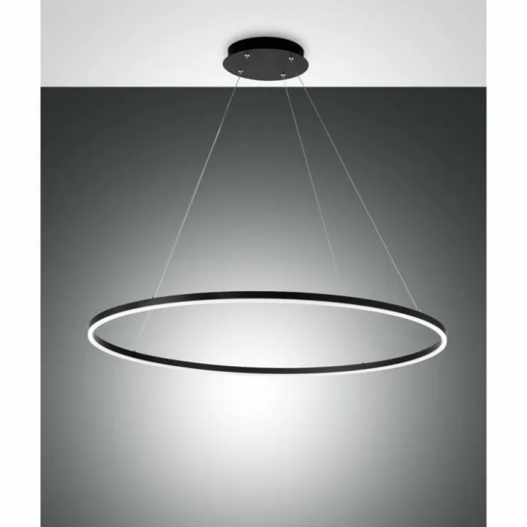 Luminaires Fabas Luce Éclairage Led|Suspension Fabas Luce Giotto LED Noir, 1 lumière