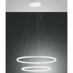 Luminaires Fabas Luce Éclairage Led|Suspension Fabas Luce Giotto LED Blanc, 2 lumières