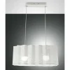 Luminaires Fabas Luce Suspensions|Suspension Fabas Luce Glicine Blanc, 2 lumières