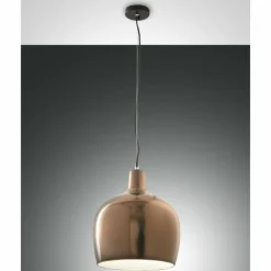 Luminaires Fabas Luce Suspensions|Suspension Fabas Luce Glossy Noir, 1 lumière