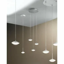 Luminaires Fabas Luce Éclairage Led|Suspension Fabas Luce Hale LED Blanc, 3 lumières