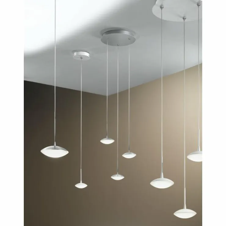Luminaires Fabas Luce Éclairage Led|Suspension Fabas Luce Hale LED Blanc, 3 lumières