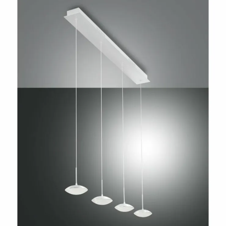 Luminaires Fabas Luce Éclairage Led|Suspension Fabas Luce Hale LED Blanc, 4 lumières