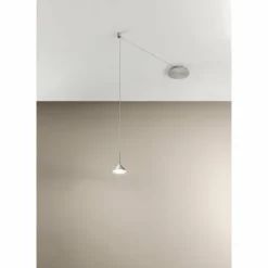 Luminaires Fabas Luce Éclairage Led|Suspension Fabas Luce Isabella LED Chrome, Nickel mat, 1 lumière