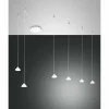 Luminaires Fabas Luce Suspensions|Suspension Fabas Luce Isabella LED Blanc, 6 lumières