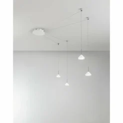 Luminaires Fabas Luce Éclairage Led|Suspension Fabas Luce Isabella LED Blanc, 4 lumières