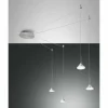 Luminaires Fabas Luce Éclairage Led|Suspension Fabas Luce Isabella LED Chrome, Nickel mat, 4 lumières