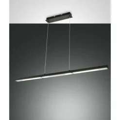 Luminaires Fabas Luce Éclairage Led|Suspension Fabas Luce Ling LED Noir, 2 lumières