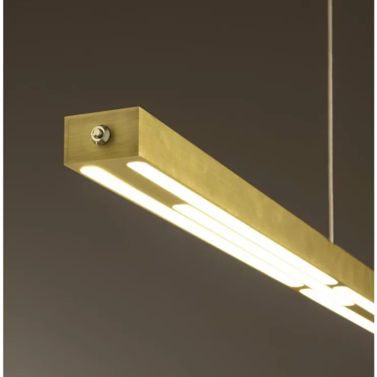 Luminaires Fabas Luce Suspensions|Suspension Fabas Luce Ling LED Laiton, 1 lumière
