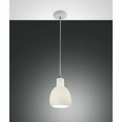 Luminaires Fabas Luce Suspensions|Suspension Fabas Luce Marina Blanc, 1 lumière