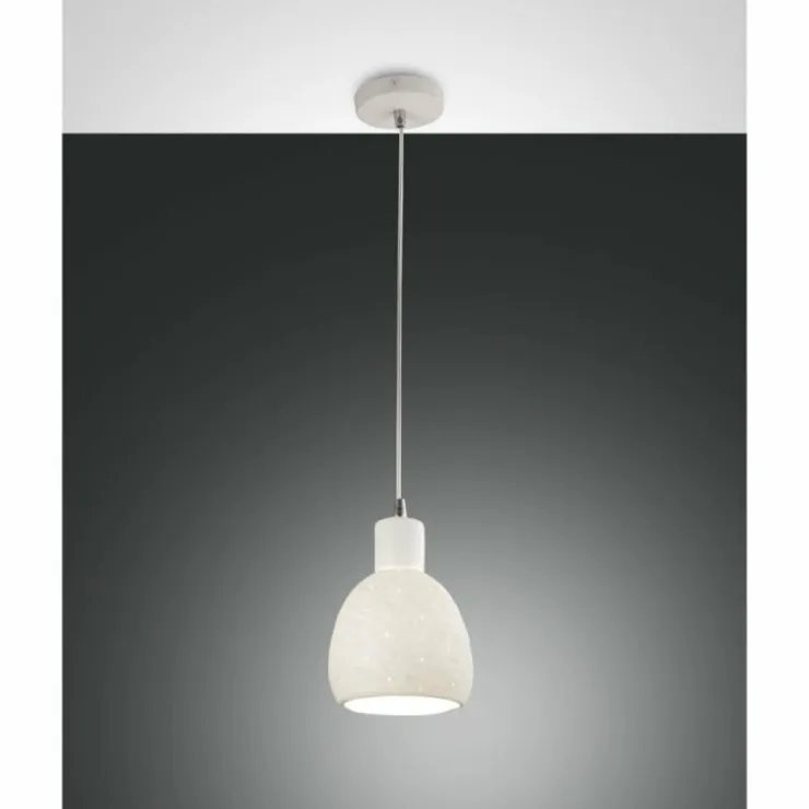 Luminaires Fabas Luce Suspensions|Suspension Fabas Luce Marina Blanc, 1 lumière