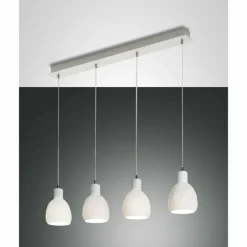 Luminaires Fabas Luce Suspensions|Suspension Fabas Luce Marina Blanc, 4 lumières