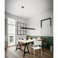 Luminaires Fabas Luce Éclairage Led|Suspension Fabas Luce Next LED Noir, 2 lumières