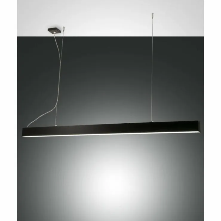 Luminaires Fabas Luce Éclairage Led|Suspension Fabas Luce Next LED Noir, 2 lumières