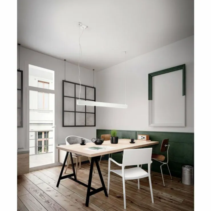 Luminaires Fabas Luce Éclairage Led|Suspension Fabas Luce Next LED Blanc, 2 lumières