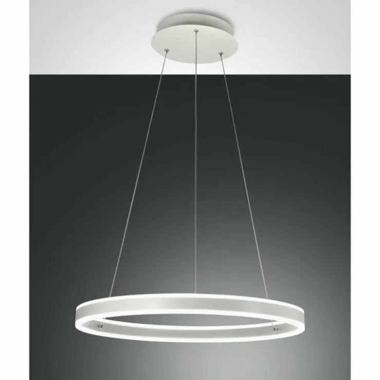 Luminaires Fabas Luce Suspensions|Suspension Fabas Luce Palau LED Blanc, 1 lumière