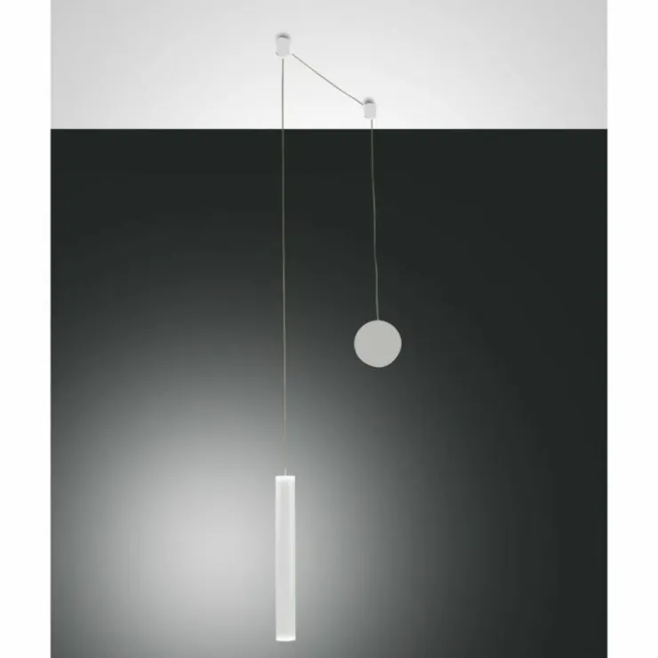 Luminaires Fabas Luce Éclairage Led|Suspension Fabas Luce Prado LED Blanc, 1 lumière