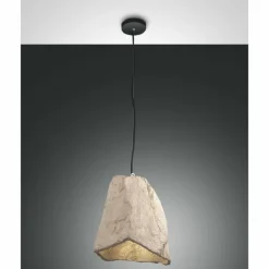 Luminaires Fabas Luce Suspensions|Suspension Fabas Luce Rock Noir, 1 lumière