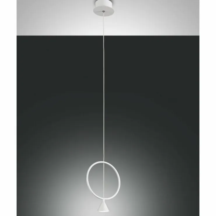 Luminaires Fabas Luce Éclairage Led|Suspension Fabas Luce Sirio LED Blanc, 1 lumière