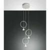 Luminaires Fabas Luce Éclairage Led|Suspension Fabas Luce Sirio LED Blanc, 3 lumières
