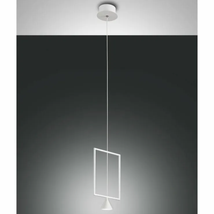 Luminaires Fabas Luce Éclairage Led|Suspension Fabas Luce Sirio LED Blanc, 1 lumière