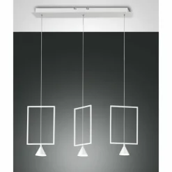 Luminaires Fabas Luce Éclairage Led|Suspension Fabas Luce Sirio LED Blanc, 3 lumières
