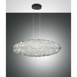Luminaires Fabas Luce Éclairage Led|Suspension Fabas Luce Sumter LED Noir, 1 lumière
