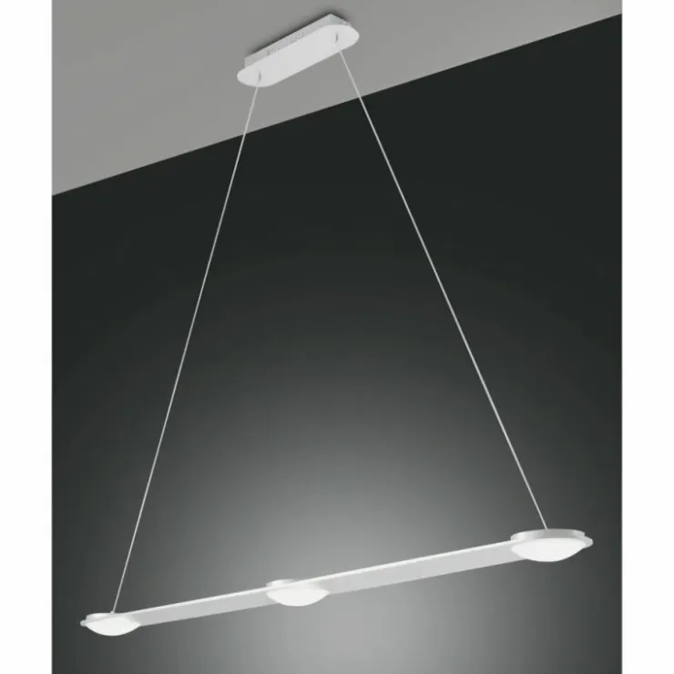 Luminaires Fabas Luce Éclairage Led|Suspension Fabas Luce Swan LED Blanc, 3 lumières
