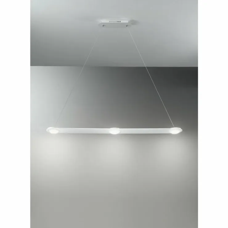 Luminaires Fabas Luce Éclairage Led|Suspension Fabas Luce Swan LED Blanc, 3 lumières