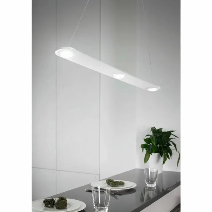 Luminaires Fabas Luce Éclairage Led|Suspension Fabas Luce Swan LED Blanc, 3 lumières