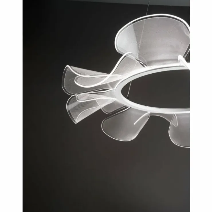 Luminaires Fabas Luce Éclairage Led|Suspension Fabas Luce Sylvie LED Blanc, 1 lumière